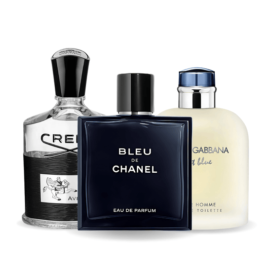 Set de 3 parfumuri: Bleu de Chanel, Creed Aventus, Light Blue Dolce Gabbana 100ml