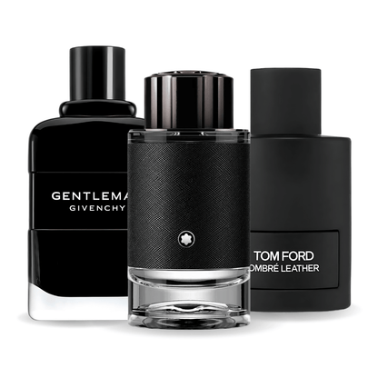 Set de 3 parfumuri: Tom Ford Ombre Leather, Givenchy Gentleman y Montblanc Explorer de 100 ml