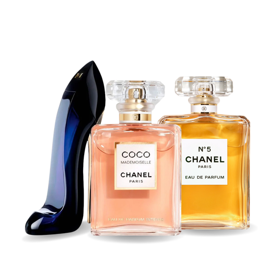 Set de 3 parfumuri: GOOD GIRL, COCO MADEMOISELLE, Chanel Nº5 100 ml
