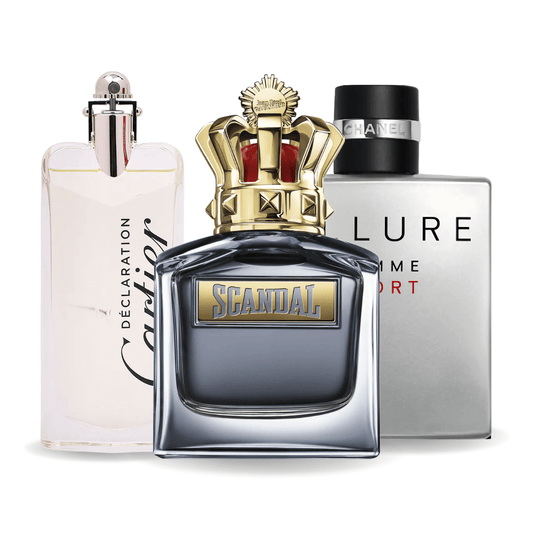 Set de 3 parfumuri: Allure Homme Sports, Jean Paul Gaultier Scandal, Cartier Declaration 100ml