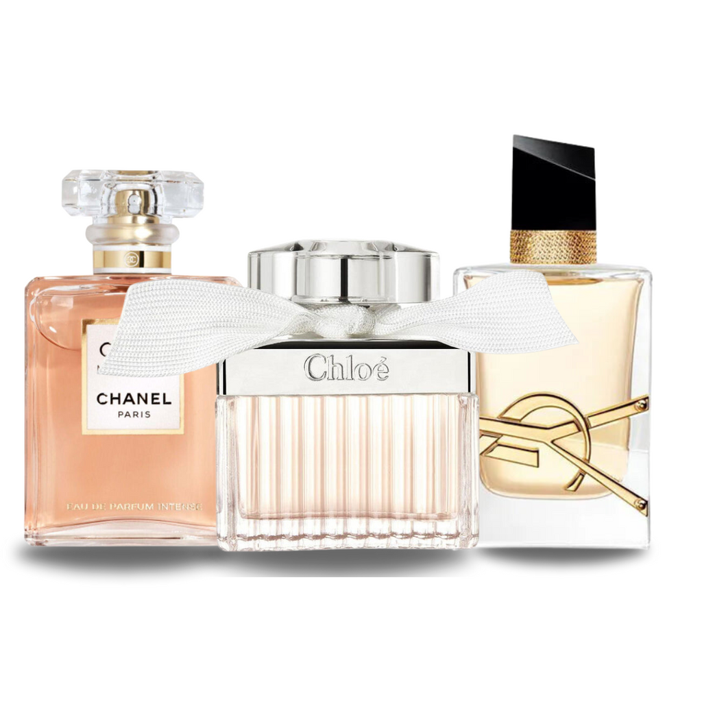 Set de 3 parfumuri: Chanel COCO MADEMOISELLE, Yves Saint Laurent LIBRE, CHLOÉ 100ml