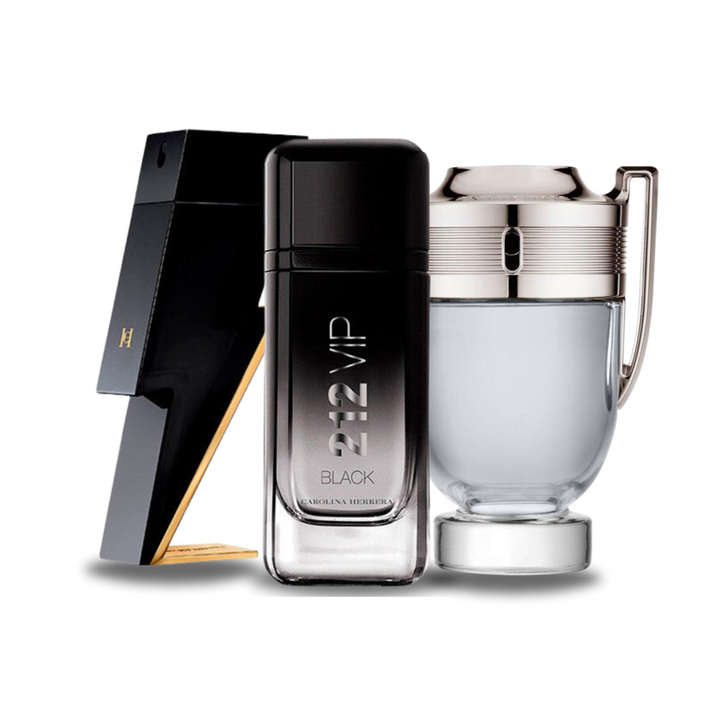 Set de 3 parfumuri: BAD BOY, 212 VIP BLACK, Paco Rabanne INVICTUS 100ml