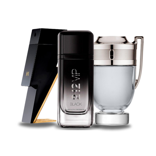 Set de 3 parfumuri: BAD BOY, 212 VIP BLACK, Paco Rabanne INVICTUS 100ml