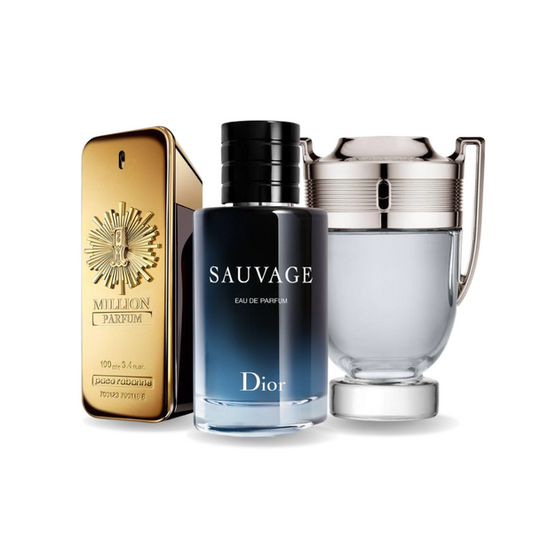 Set de 3 parfumuri: Paco Rabanne ONE MILLION, Dior SAUVAGE, Paco Rabanne INVICTUS 100ml