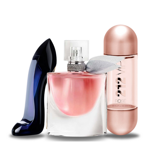 Set de 3 parfumuri: GOOD GIRL, Lancôme LA VIE EST BELLE, 212 VIP ROSÉ 100ml