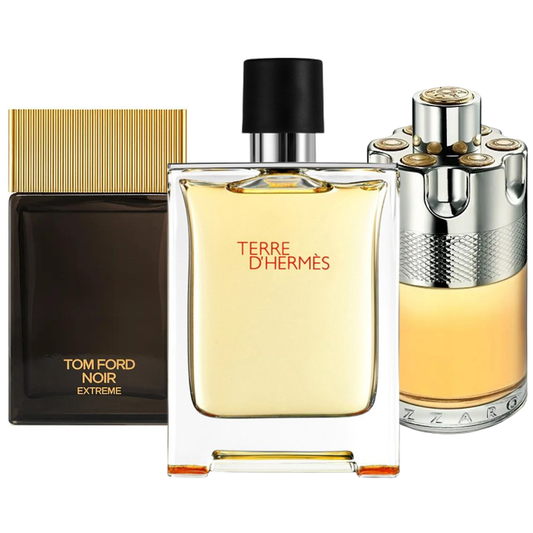 Set de 3 parfumuri: Terre d’Hermès, Azzaro Wanted y Tom Ford Noir Extreme de 100 ml